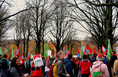 Protest tegen de onderwijsbezuinigingen op het Malieveld